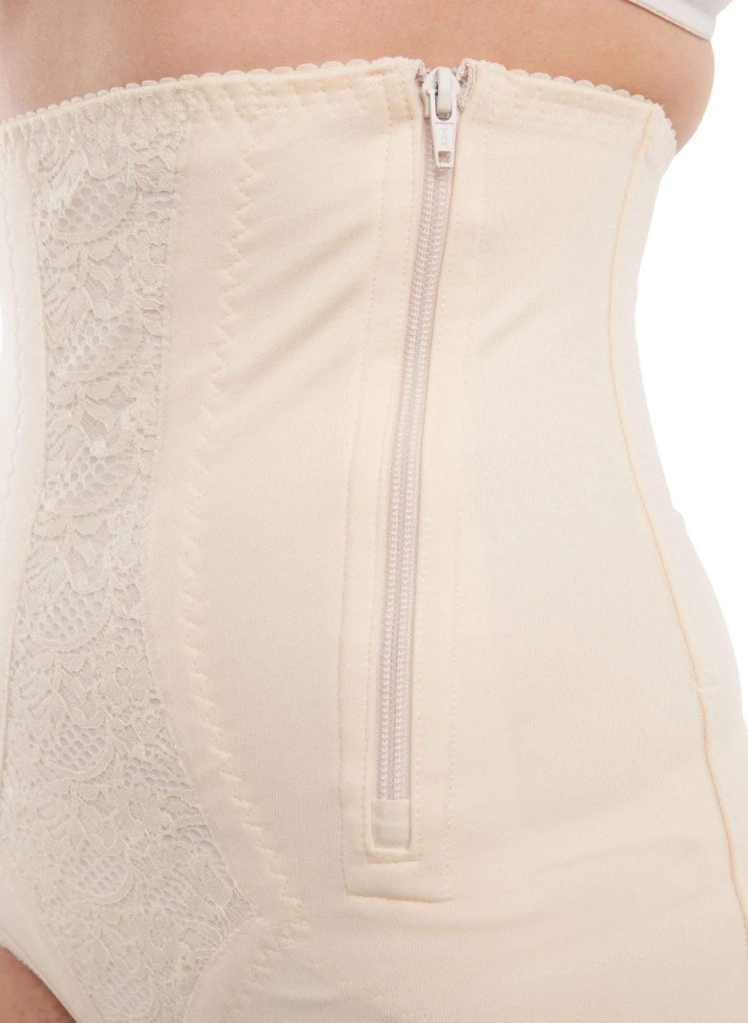 High Waist Abdominal Support Girdle - Cream