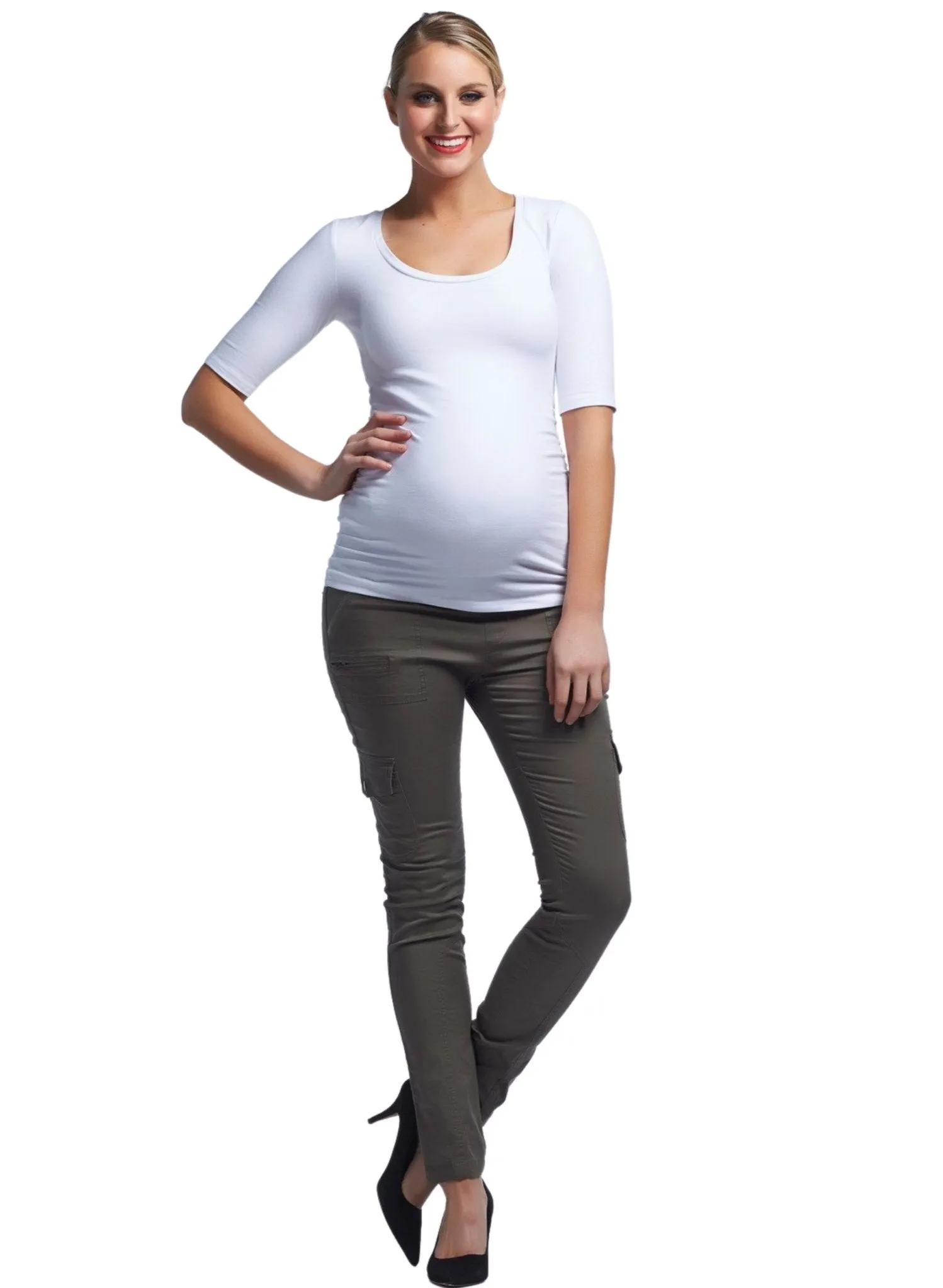 Hoolihan Cargo Skinny Maternity Pant - Khaki