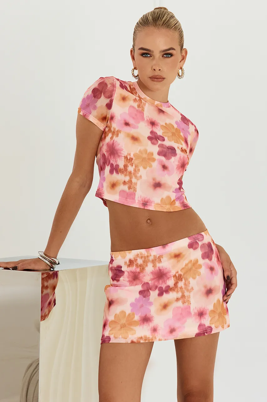 JAZZIE TOP - ORANGE FLORAL