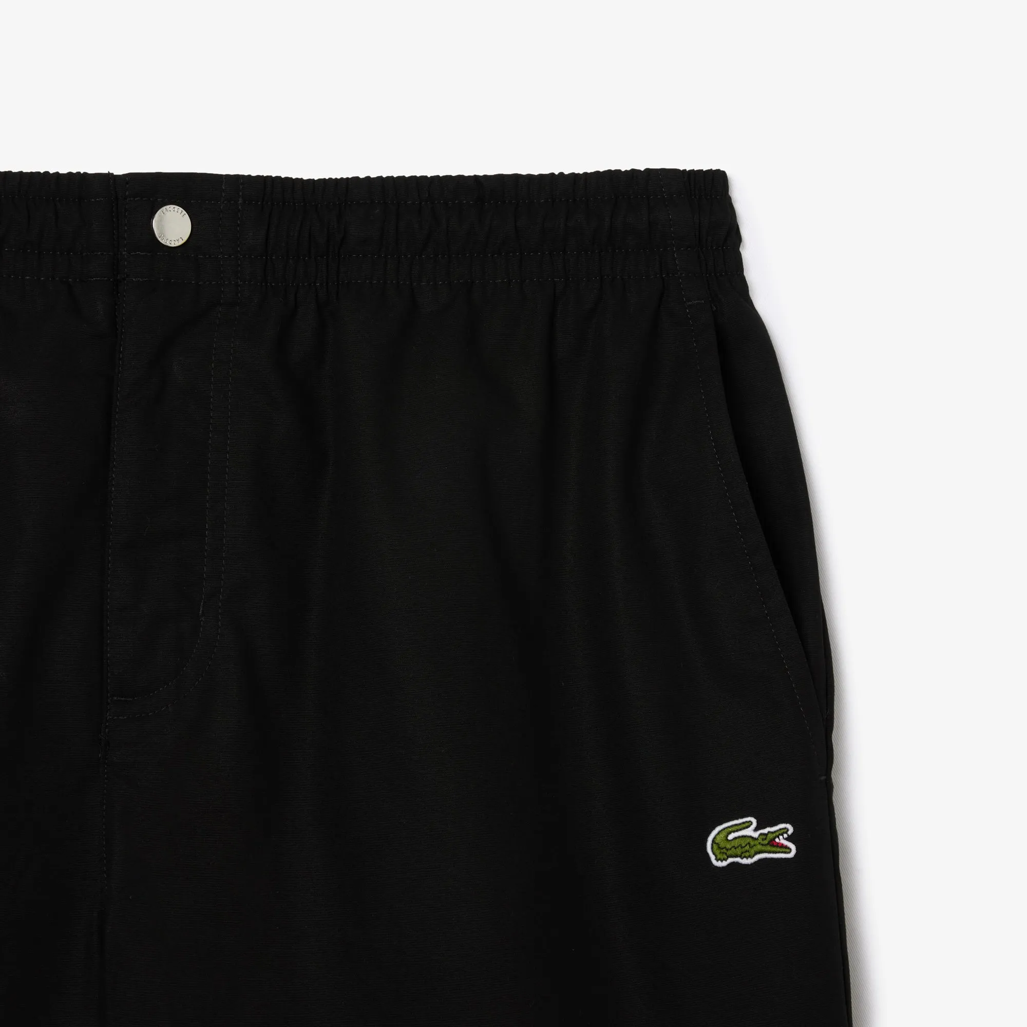 Logo Stripe Fleece Jogger Shorts