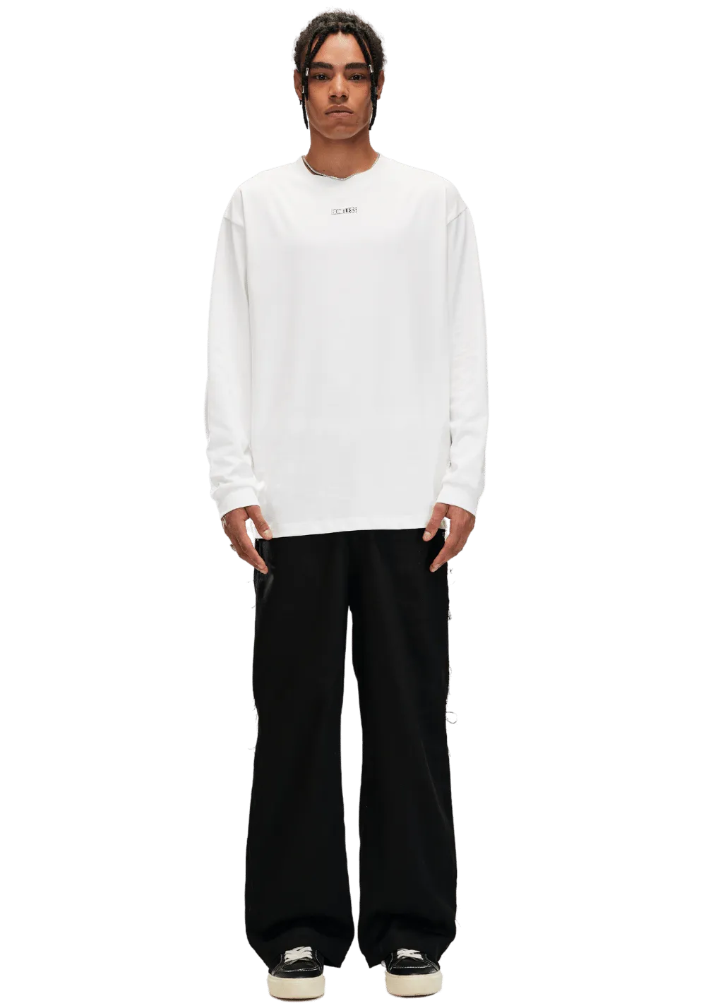 Mesh Grid Basic Sweatshirt