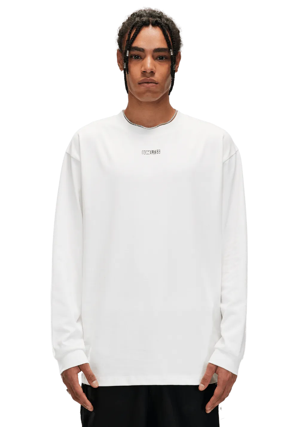 Mesh Grid Basic Sweatshirt