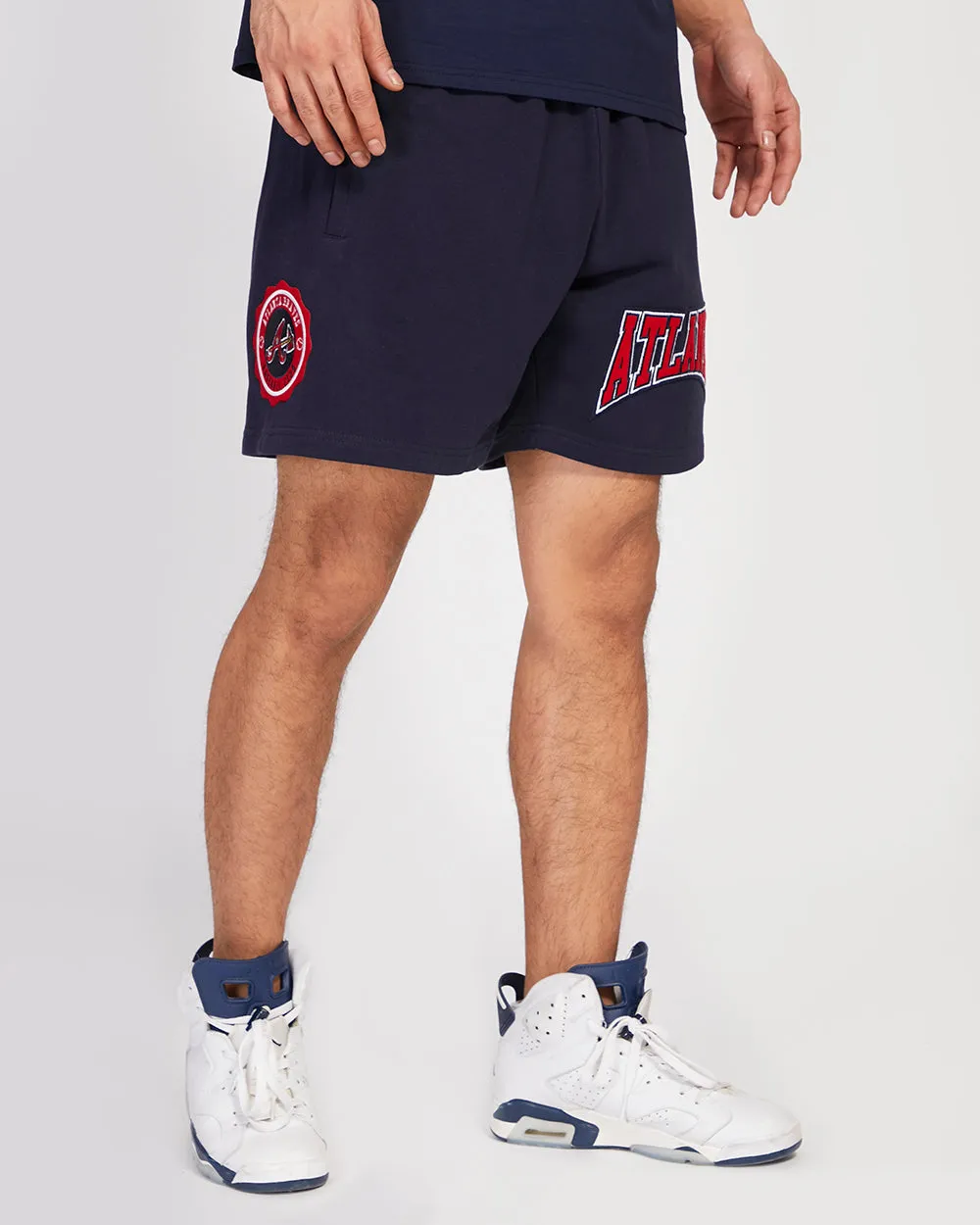 MLB ATLANTA BRAVES CREST EMBLEM MEN'S SHORT (MIDNIGHT NAVY)