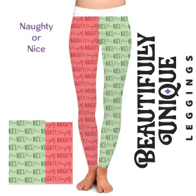 Naughty or Nice (Unique Exclusive) - High-quality Handcrafted Vibrant Leggings