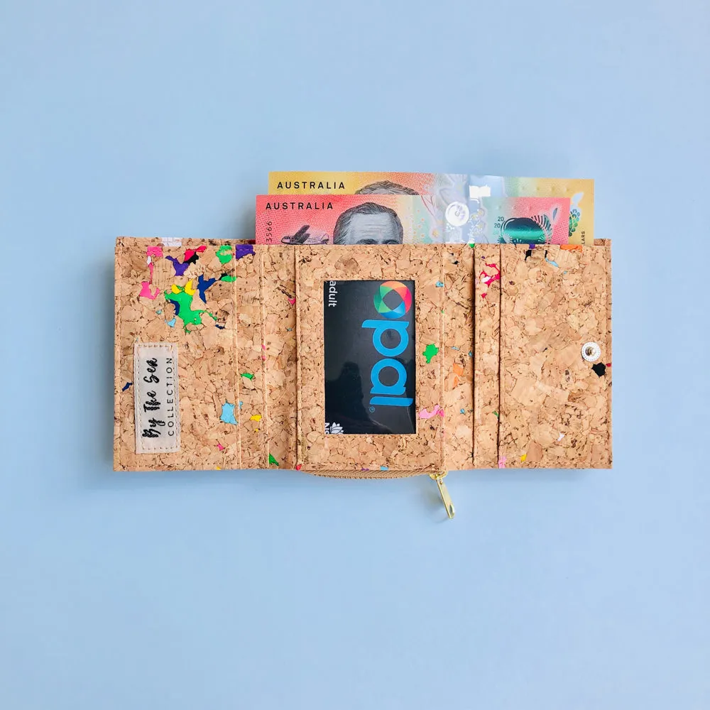 Nina Small Cork Wallet in Vivid