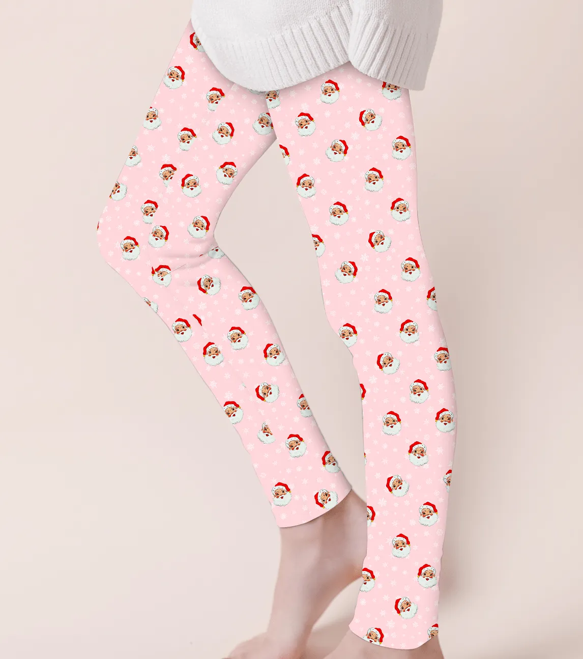 [Pre Order] Holiday Classics Merry & Pink - Adult & Kids Casual Cloud Soft Yoga Band Leggings (EST SHIP LATE OCT)