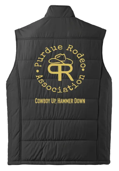 Purdue Rodeo Men's Puffy Vest - FREE SHIPPING