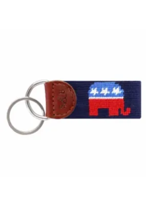 REPUBLICAN NEEDLEPOINT KEY FOB