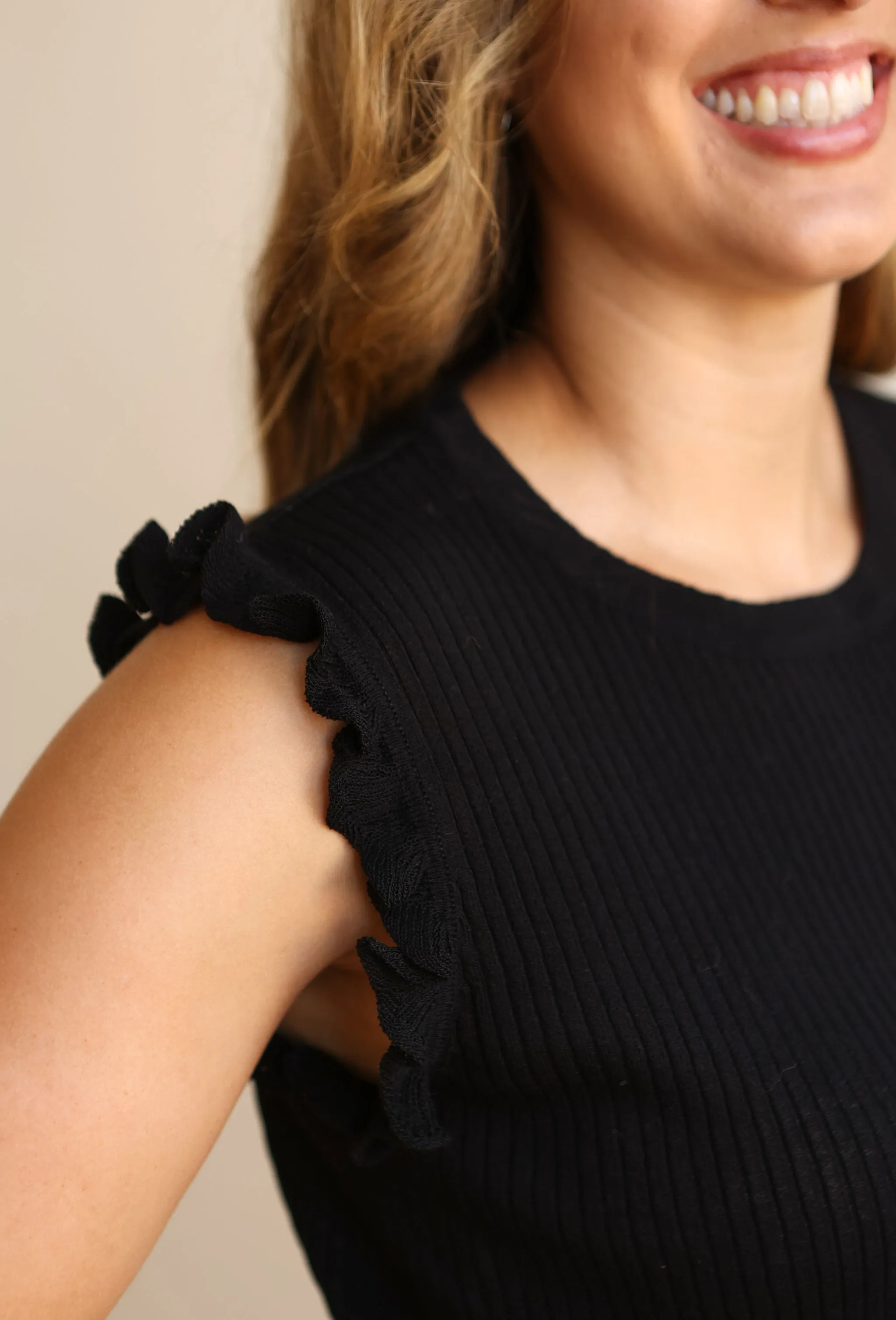 RHAPSODY Ruffle Tank Top