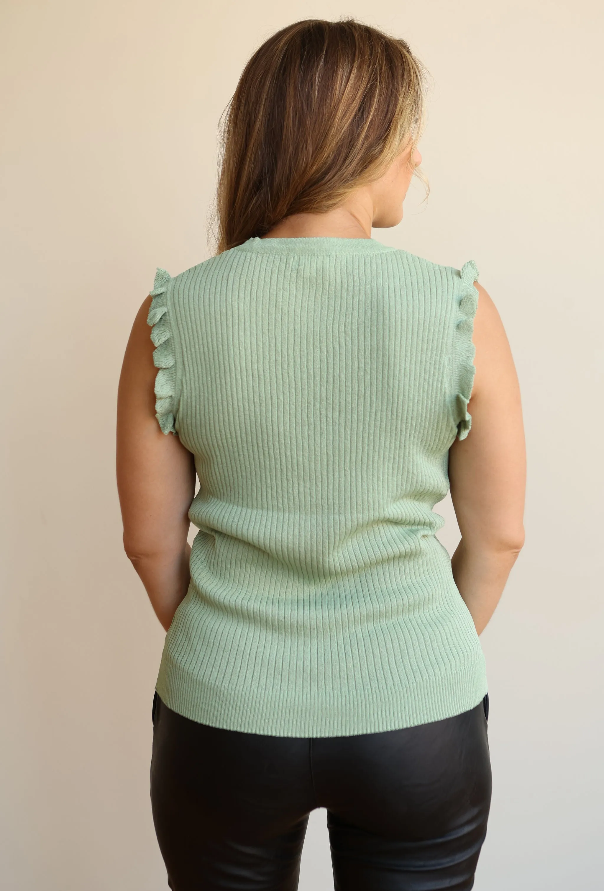 RHAPSODY Ruffle Tank Top