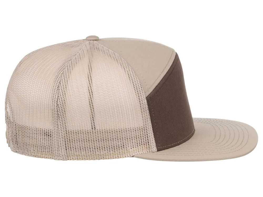 Richardson 168 7 Panel Trucker - Khaki/Brown