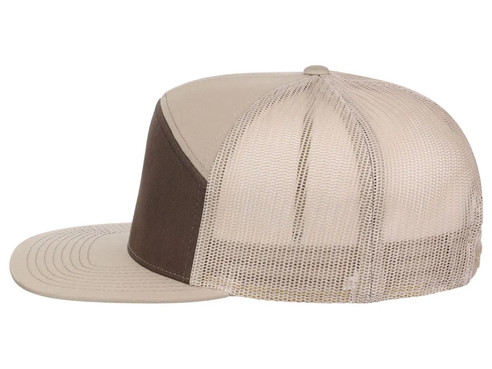 Richardson 168 7 Panel Trucker - Khaki/Brown