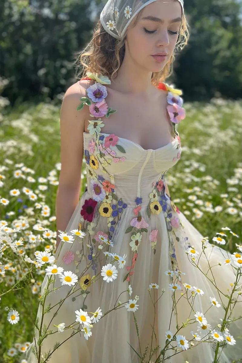 Seasons of Love 3D Floral Midi Dress
