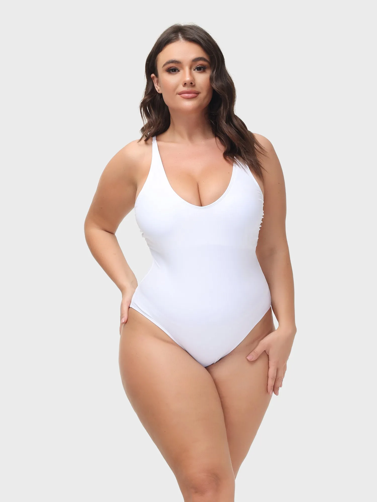 Sexy Back Lace-up Swim Bodysuit