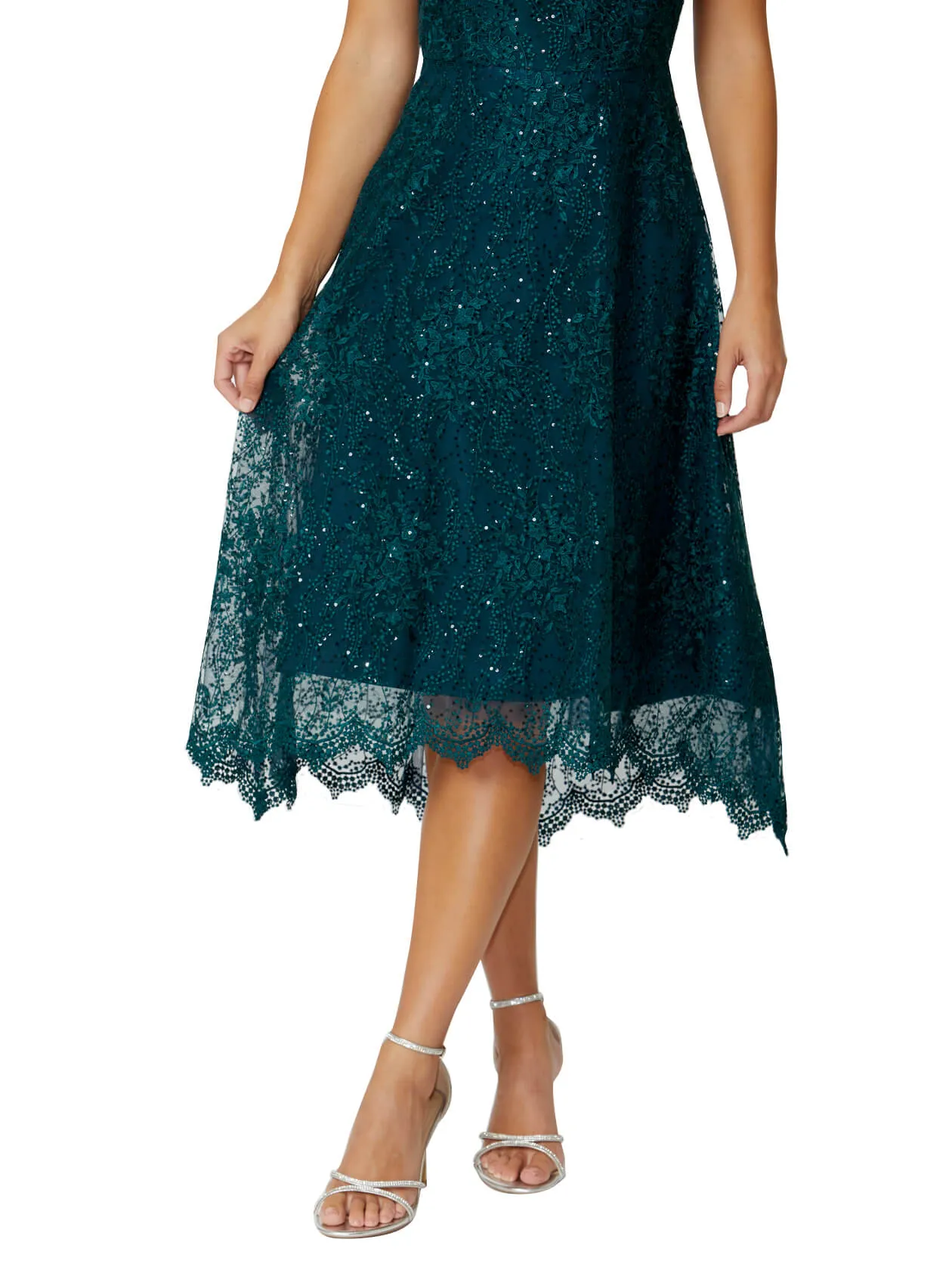 Stellar Teal A-Line Dress