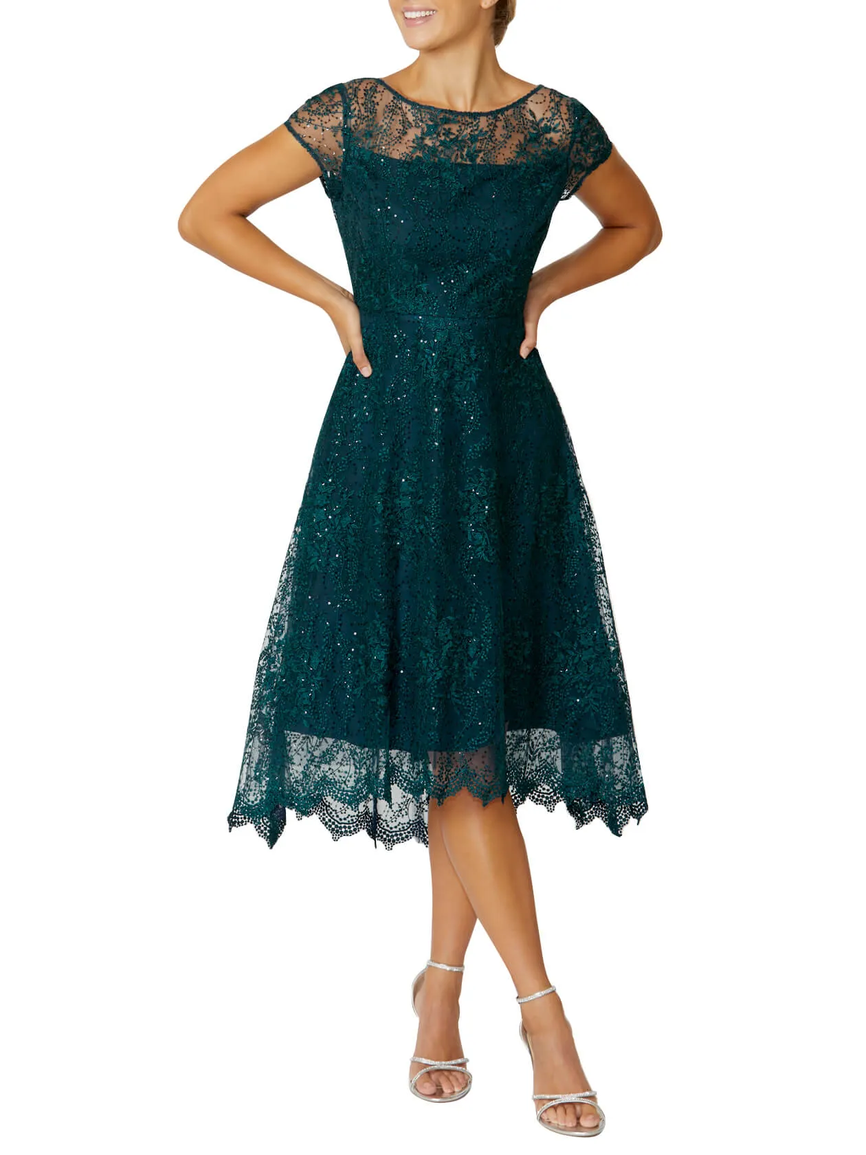 Stellar Teal A-Line Dress