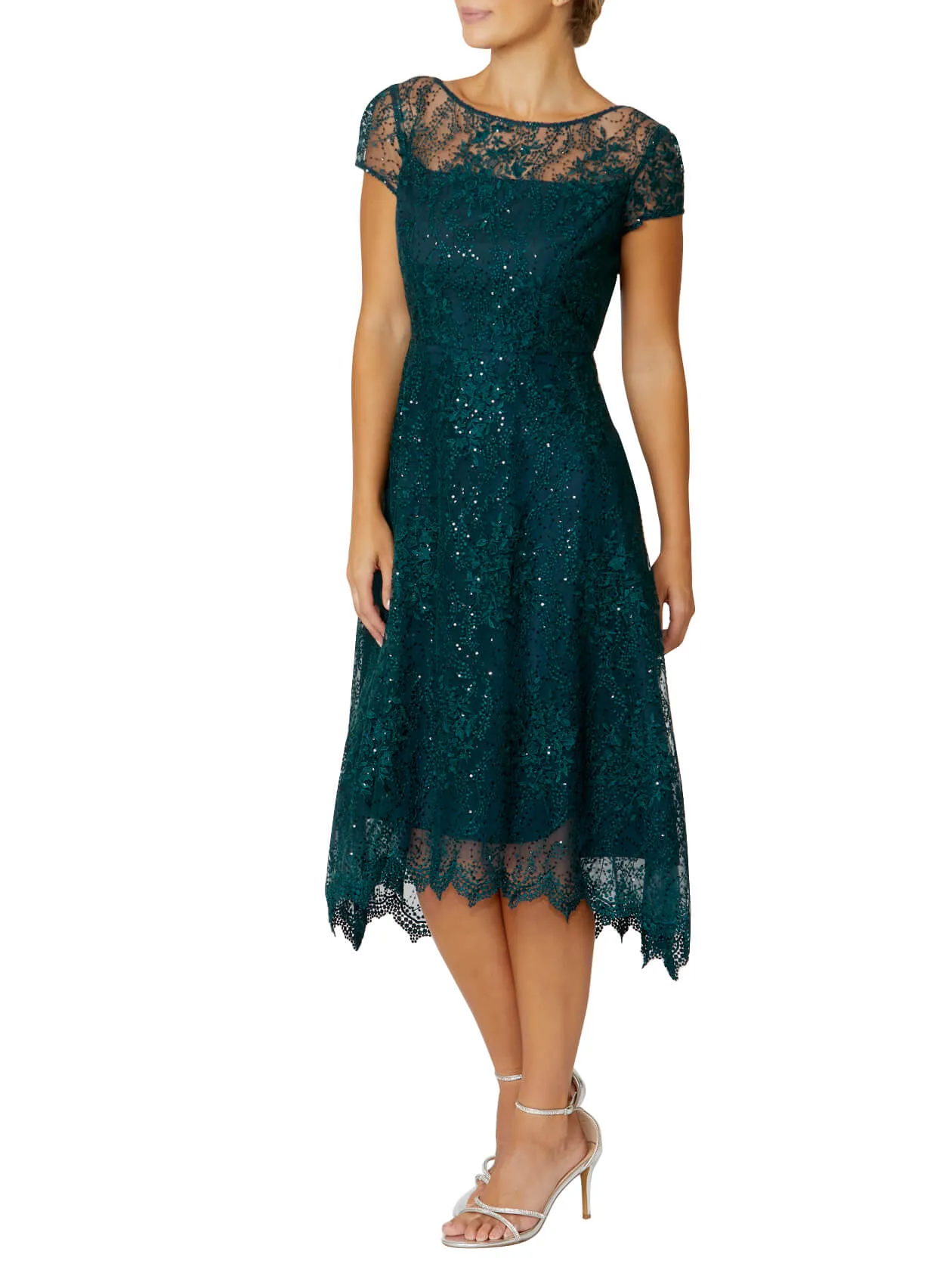Stellar Teal A-Line Dress