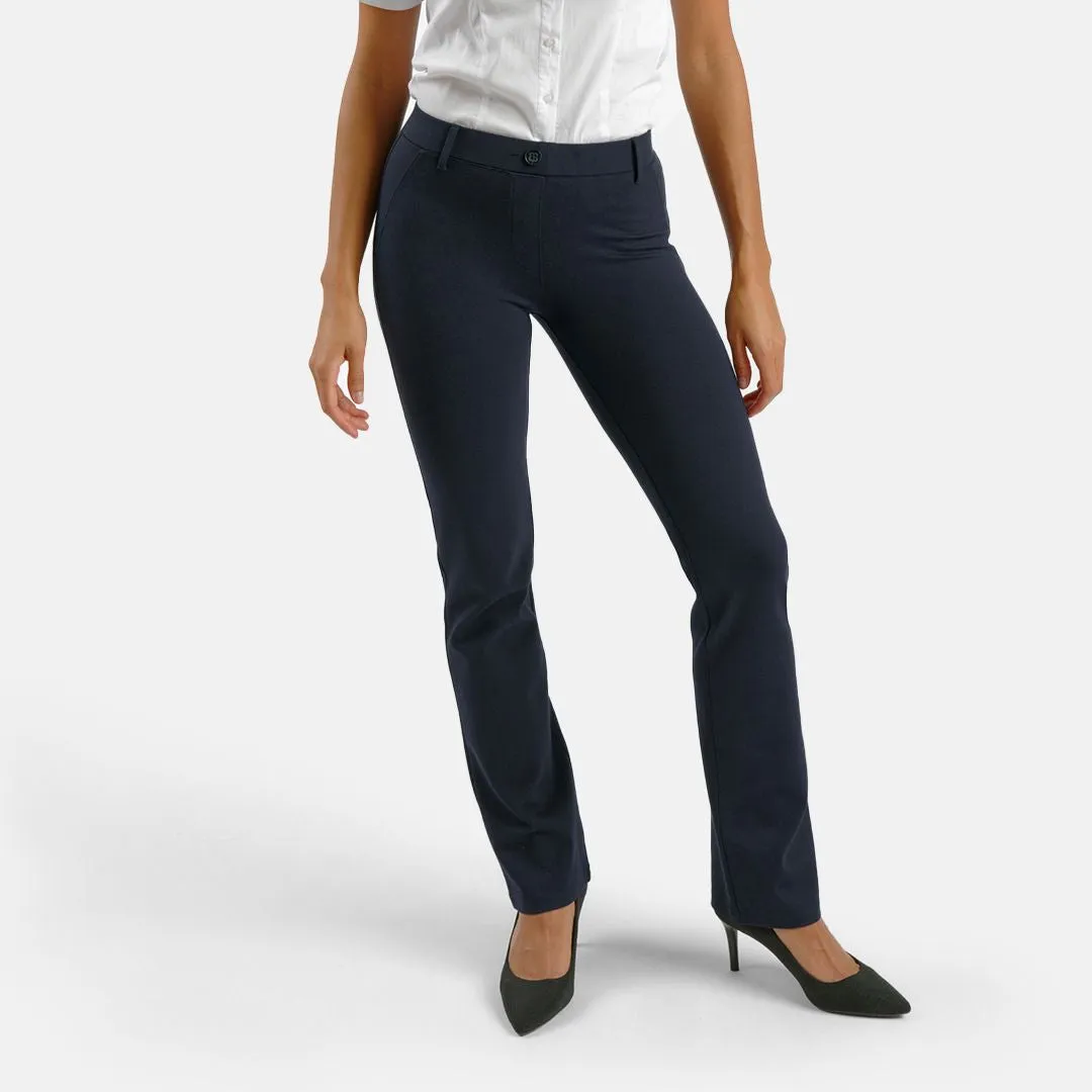 Straight-Leg | Classic Dress Pant Yoga Pants (Blue)
