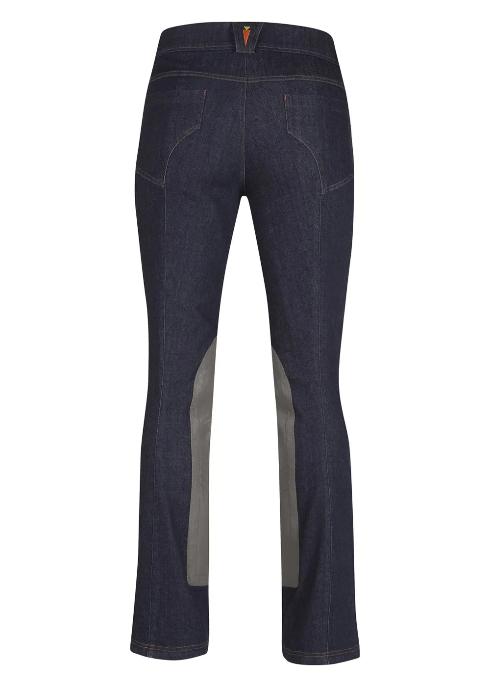 Stretch Denim Extended Knee Patch Bootcut Riding Pant - Tall