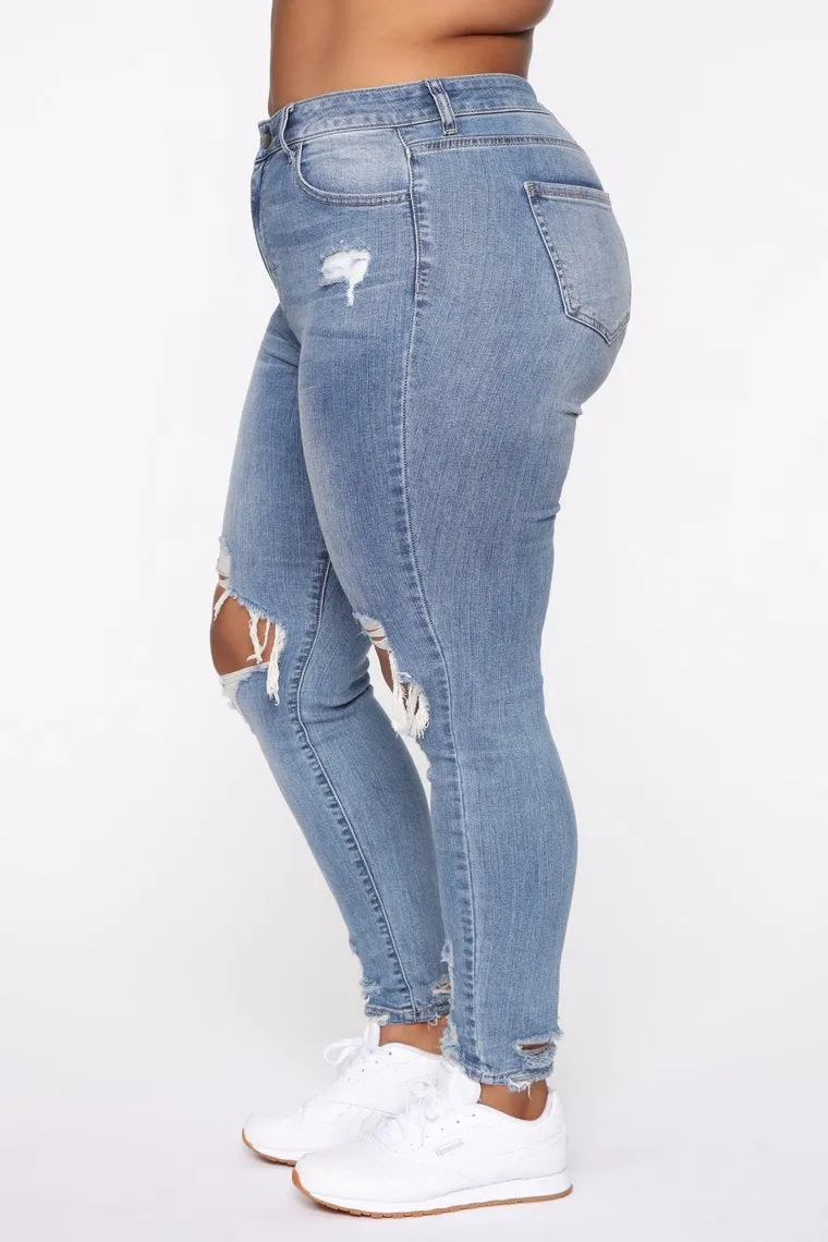 Stretch Ripped Women Plus Size Jeans