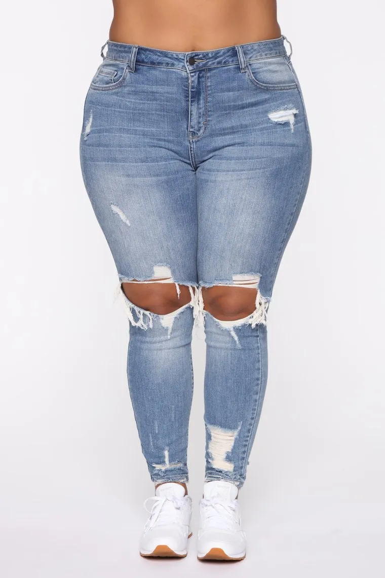 Stretch Ripped Women Plus Size Jeans