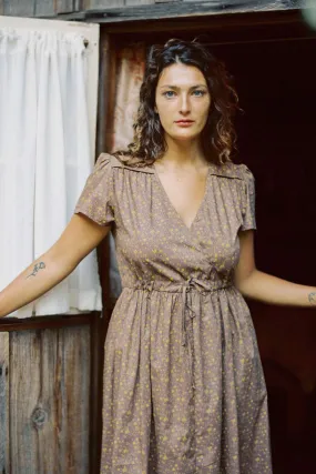 The Dawn Dress | Magenta Blooming Vine