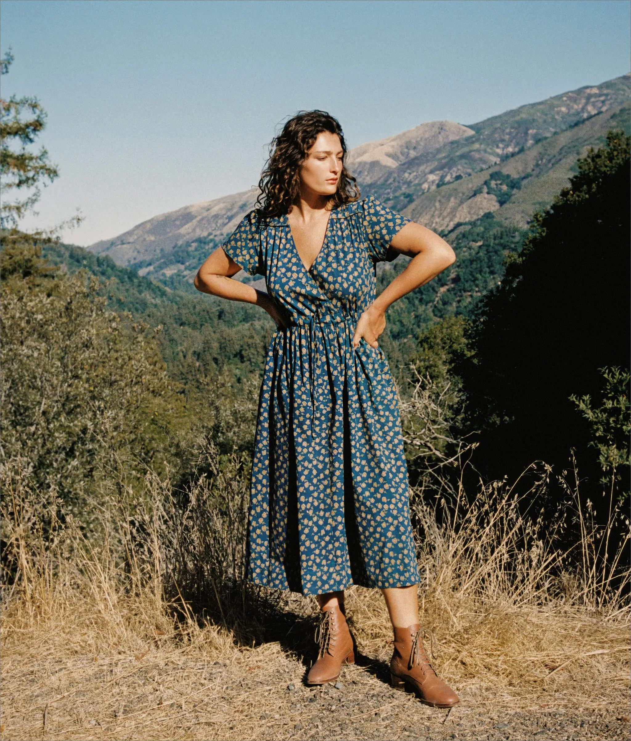 The Dawn Dress | Navy Poppy