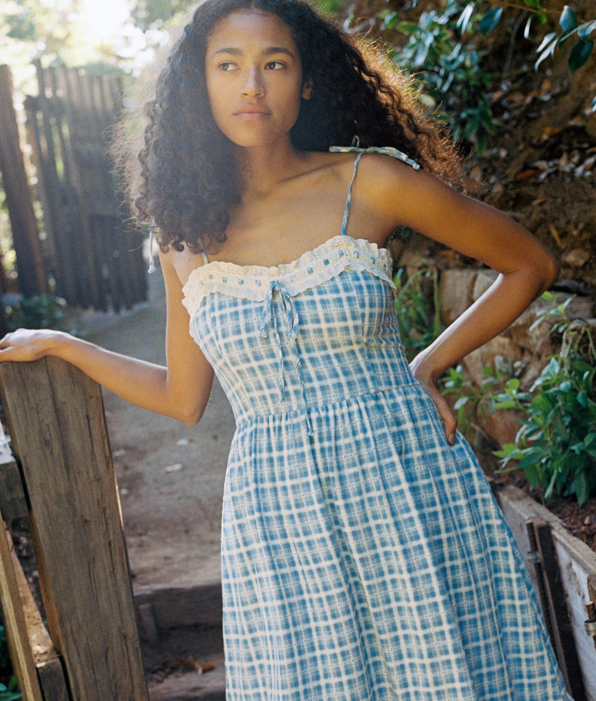 The Emma Dress | Cornflower Basketweave