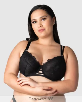 TRUE LUXE BLACK NURSING BRA - FLEXI UNDERWIRE