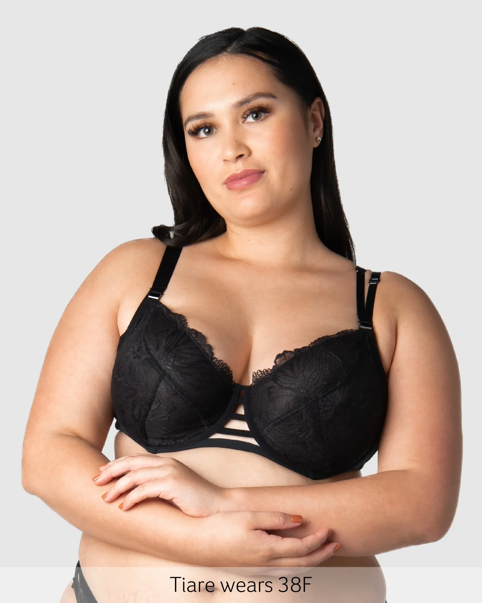 TRUE LUXE BLACK NURSING BRA - FLEXI UNDERWIRE
