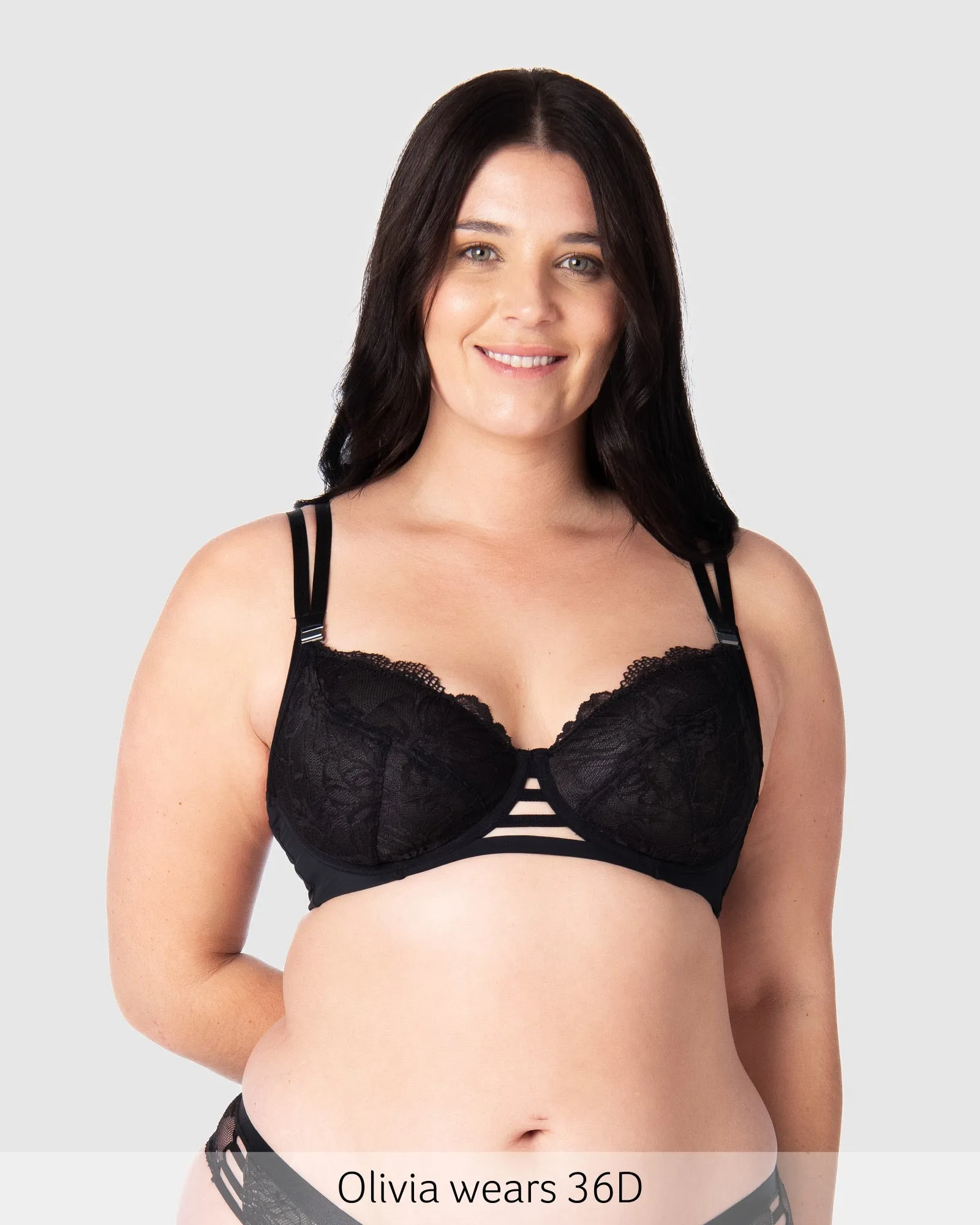 TRUE LUXE BLACK NURSING BRA - FLEXI UNDERWIRE
