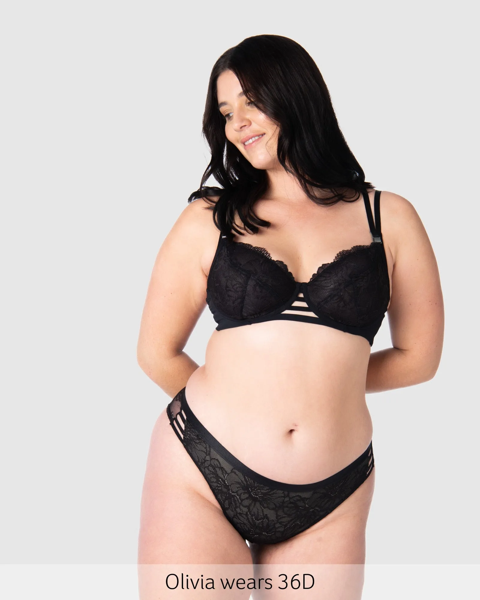TRUE LUXE BLACK NURSING BRA - FLEXI UNDERWIRE
