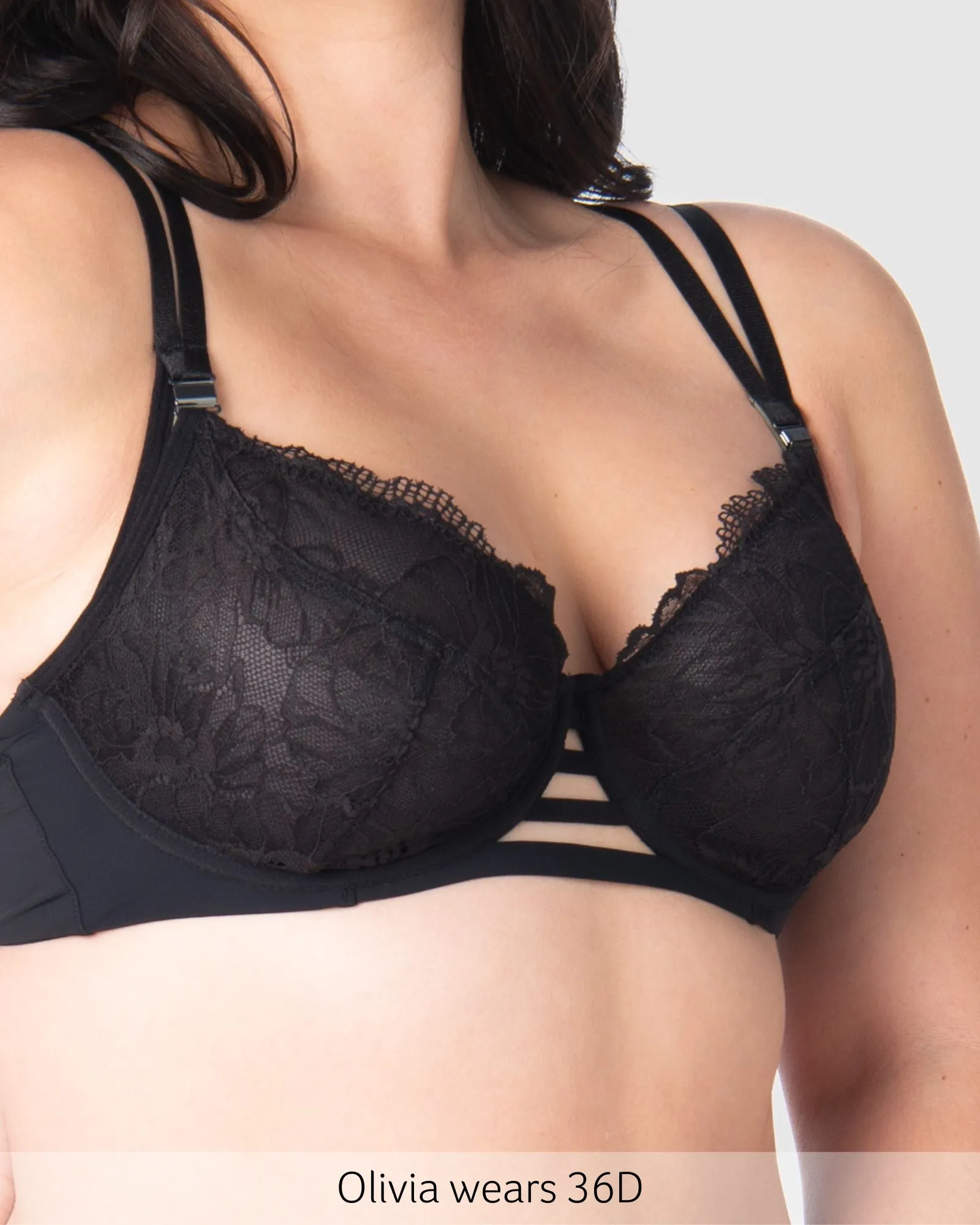 TRUE LUXE BLACK NURSING BRA - FLEXI UNDERWIRE
