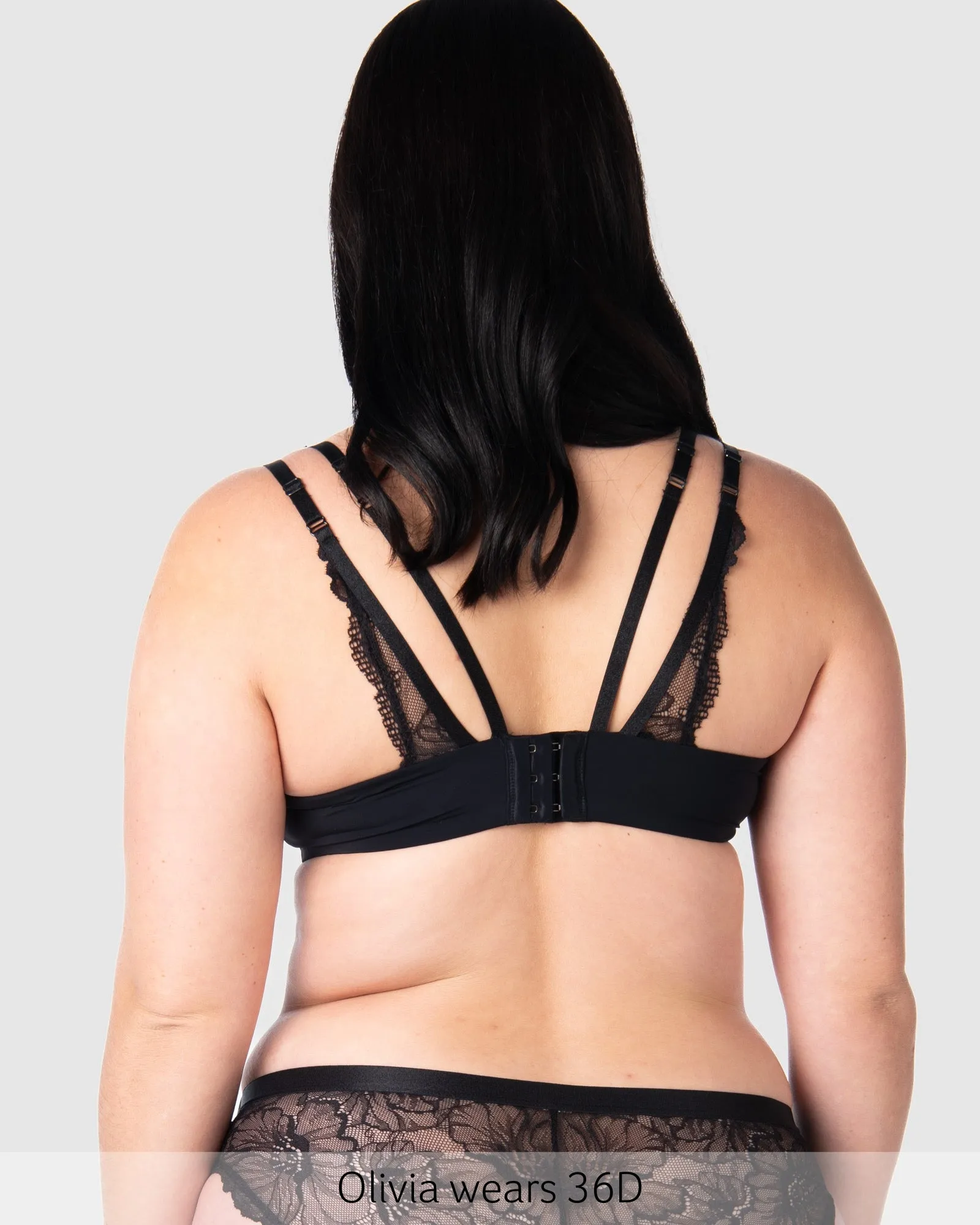 TRUE LUXE BLACK NURSING BRA - FLEXI UNDERWIRE