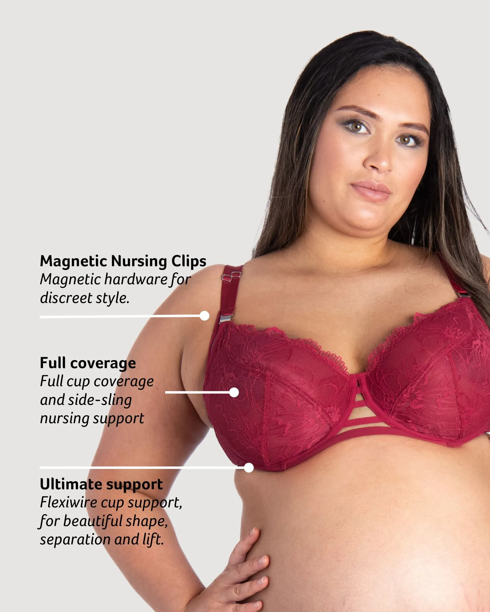 TRUE LUXE PERSIAN ROSE NURSING BRA - FLEXI UNDERWIRE