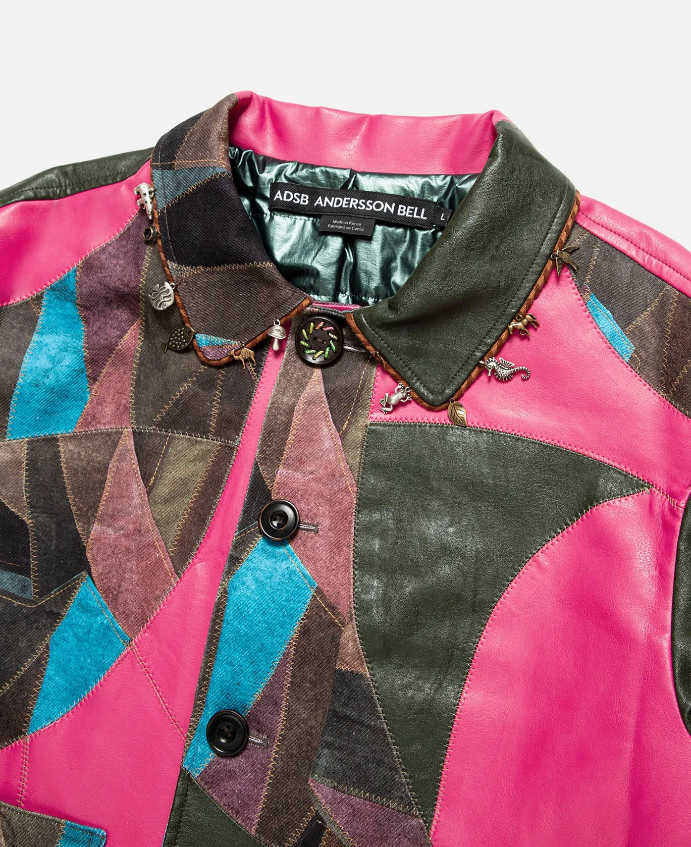 Unisex Trompe L'oeil Patchwork Jacket (Multi)